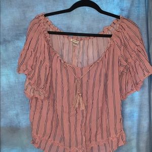 American eagle off the shoulder blouse